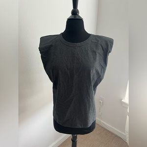 Endless Rose muscle tee with padded shoulders. Size M.